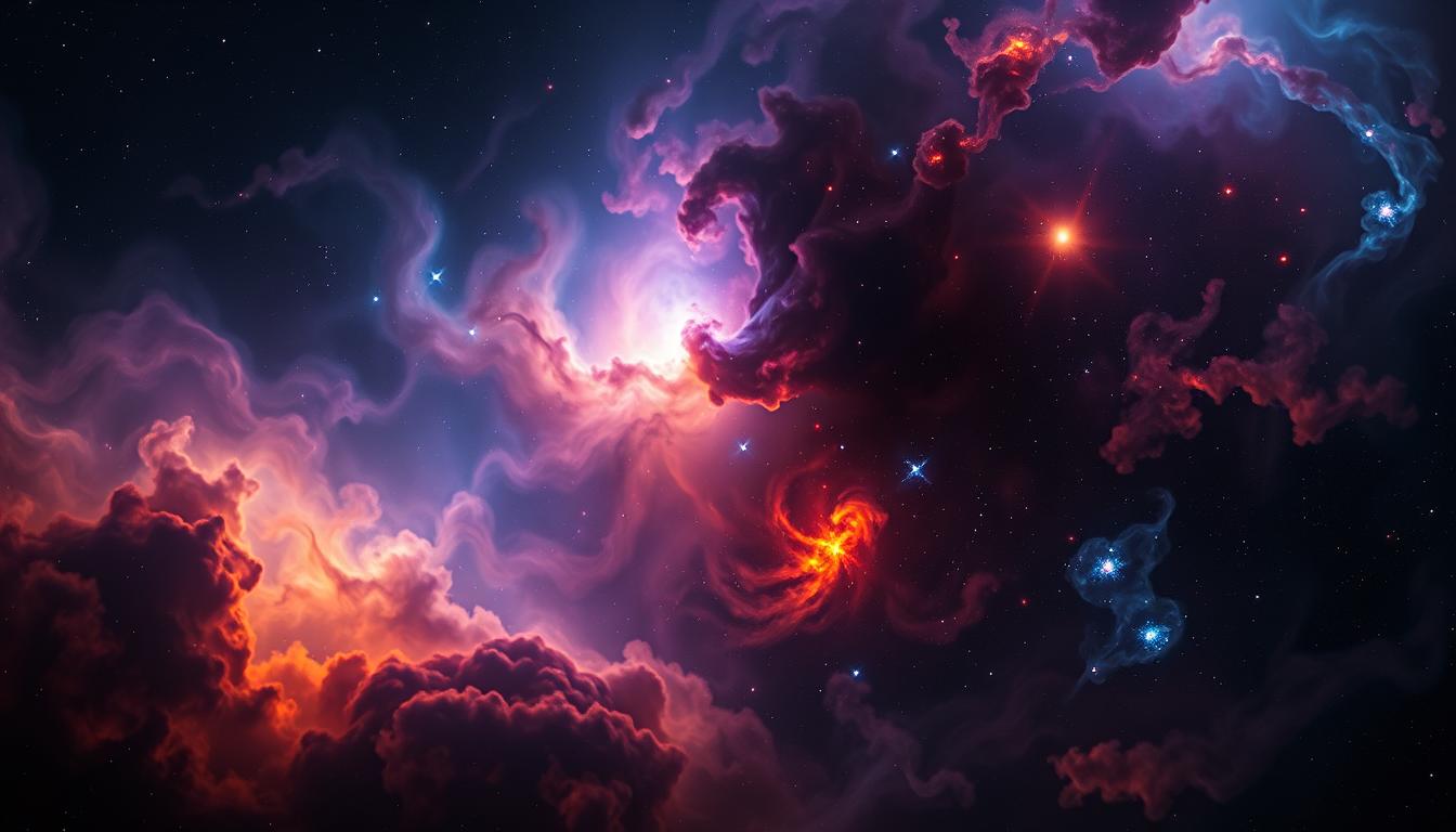nebula components gas dust radiation