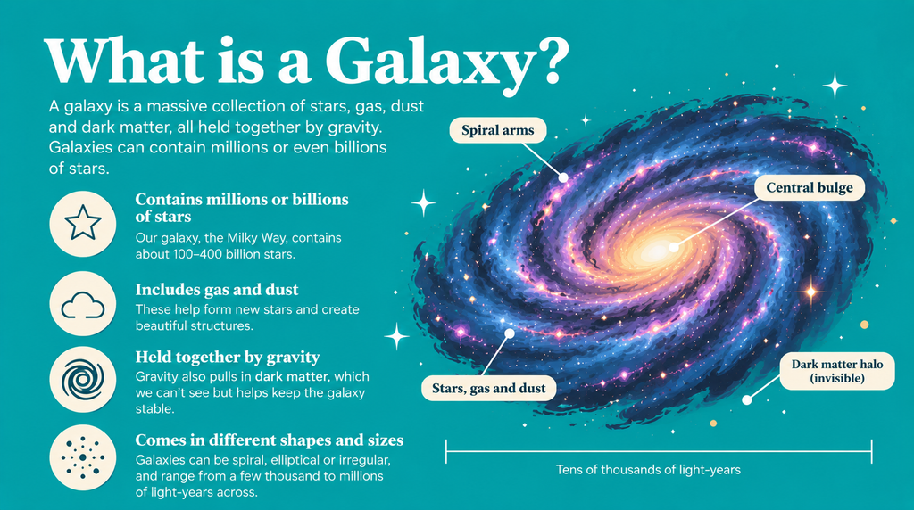 briefly explaining what is a galaxy