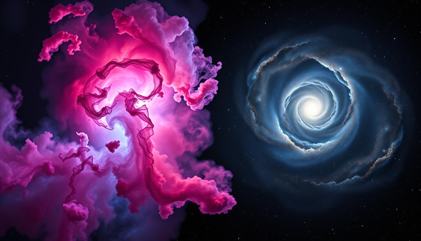 nebula and galaxy