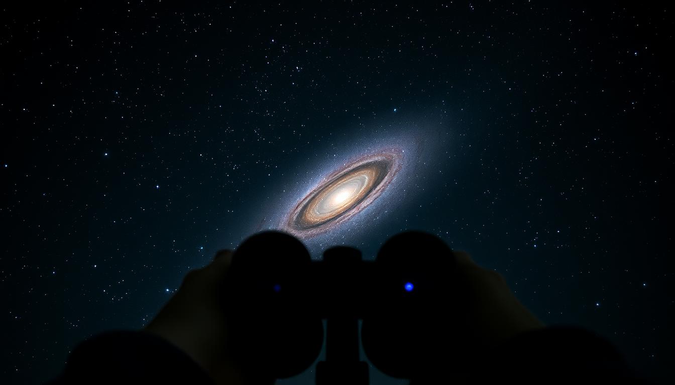 spotting andromeda galaxy with binoculars under dark sky
