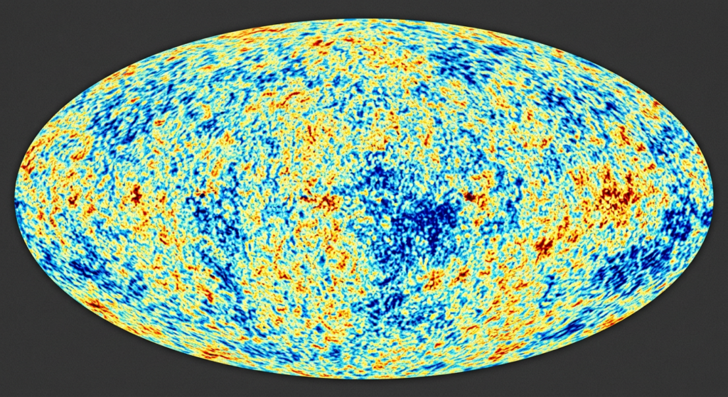 cosmic microwave background map showing temperature fluctuations in the early universe that may have formed primordial black holes